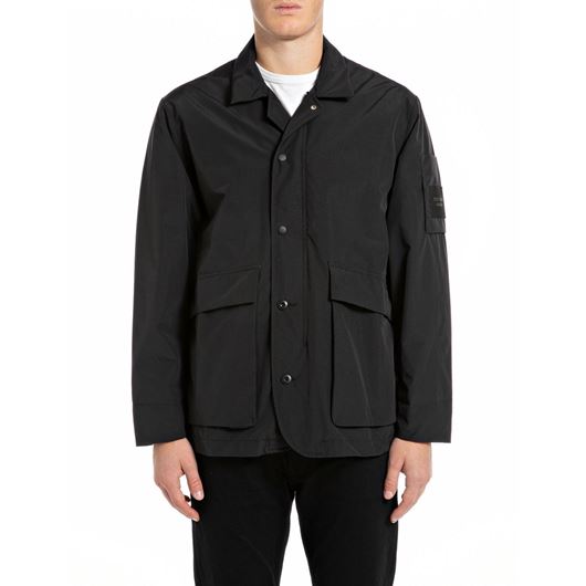 Снимка на REPLAY MEN'S SARTORIALE JACKET IN LAMINATED NYLON COTTON BLEND