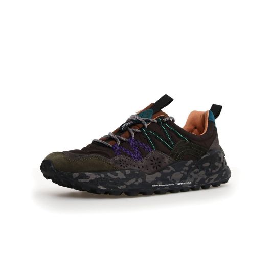 Снимка на FLOWER MOUNTAIN MEN'S WASHI MAN - SUEDE AND TECHNICAL FABRIC SNEAKERS - ANTHRACITE-DARK GREY-GREEN