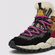 Снимка на FLOWER MOUNTAIN WOMEN'S MORICAN UNI - SUEDE AND WOOLEN KNITTING FABRIC HIGH SNEAKERS WITH SHEARLING 