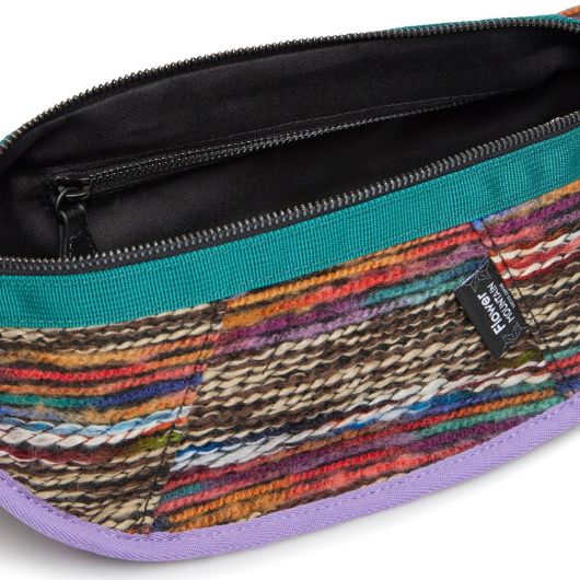 Снимка на FLOWER MOUNTAIN MEN'S SHOULDER/WAIST BAG - BUM BAG IN ECO SUEDE/SUEDE/WOOLEN KNITTING FABRIC - MULTI