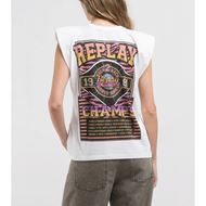 Снимка на REPLAY WOMEN'S BOXY JERSEY TOP WITH PRINT