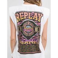 Снимка на REPLAY WOMEN'S BOXY JERSEY TOP WITH PRINT