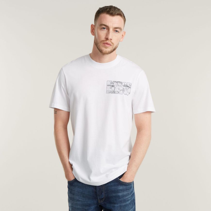 Снимка на G-STAR RAW MEN'S TOPOGRAPHY CHEST GR SLIM T-SHIRT