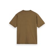 Снимка на SCOTCH&SODA MEN'S SEASONAL CORE - FRONT CHEST LOGO T-SHIRT IN MEDIUM BROWN