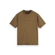 Снимка на SCOTCH&SODA MEN'S SEASONAL CORE - FRONT CHEST LOGO T-SHIRT IN MEDIUM BROWN