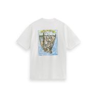 Снимка на SCOTCH&SODA MEN'S FRONT AND BACK ARTWORK RELAXED FIT T-SHIRT IN WHITE/PASTEL