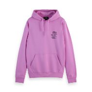 Снимка на SCOTCH&SODA MEN'S FRONT AND BACK ARTWORK HOODIE IN DARK PINK