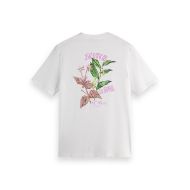 Снимка на SCOTCH&SODA MEN'S FRONT AND BACK ARTWORK   T-SHIRT IN WHITE/PASTEL