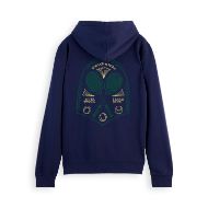 Снимка на SCOTCH&SODA MEN'S FRONT AND BACK ARTWORK HOODIE IN NAVY