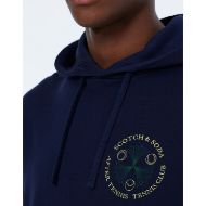 Снимка на SCOTCH&SODA MEN'S FRONT AND BACK ARTWORK HOODIE IN NAVY