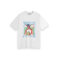 Снимка на SCOTCH&SODA MEN'S FRONT CHEST ARTWORK RELAXED FIT T-SHIRT IN WHITE/PASTEL