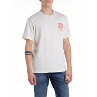 Снимка на REPLAY MEN'S SLUB JERSEY CREW-NECK T-SHIRT WITH LETTERING