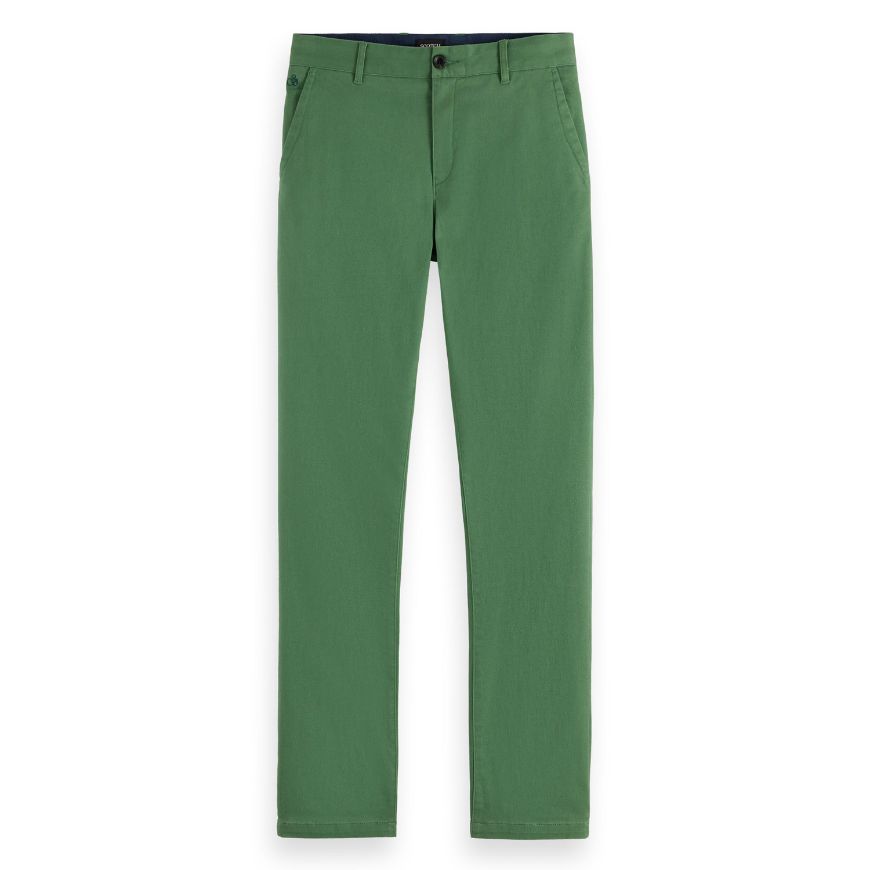 Снимка на SCOTCH&SODA MEN'S SEASONAL CORE - MOTT WASHED COTTON BLEND CHINO IN DARK GREEN