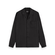 Снимка на SCOTCH&SODA MEN'S RELAXED FIT JACQUARD SATEEN SHIRT IN BLACK