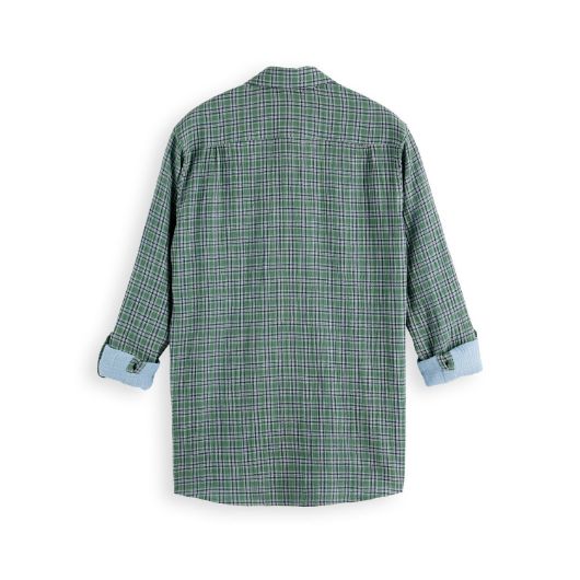 Снимка на SCOTCH&SODA MEN'S REGULAR FIT DOUBLE FACE CHECK SHIRT IN DARK GREEN