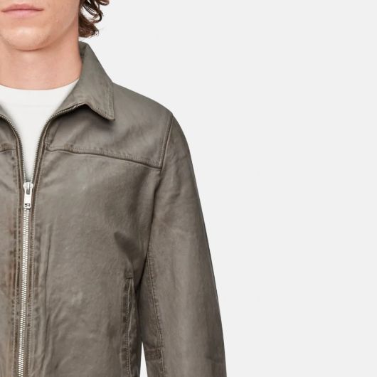 Снимка на DRYKORN MEN'S RIKKA BLOUSON JACKET IN GARMENT-WASHED LEATHER