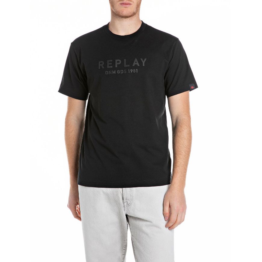 Снимка на REPLAY MEN'S JERSEY CREW-NECK T-SHIRT WITH LOGO