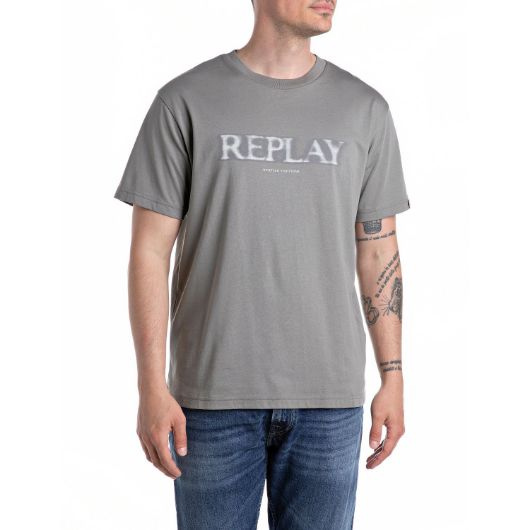 Снимка на REPLAY MEN'S JERSEY T-SHIRT WITH LOGO PRINT