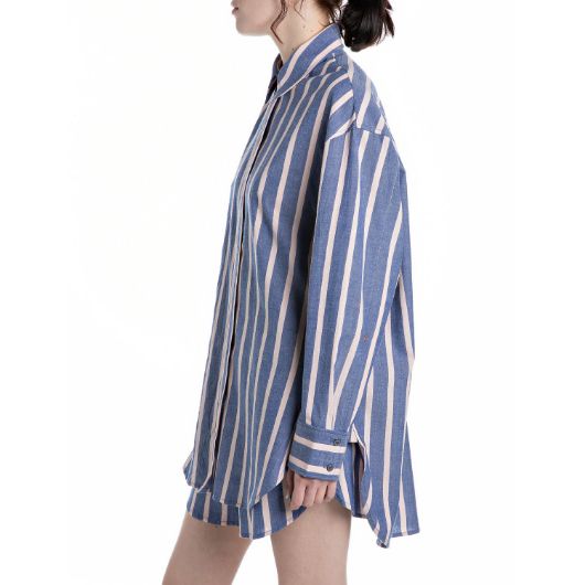 Снимка на REPLAY WOMEN'S LONG STRIPED SHIRT