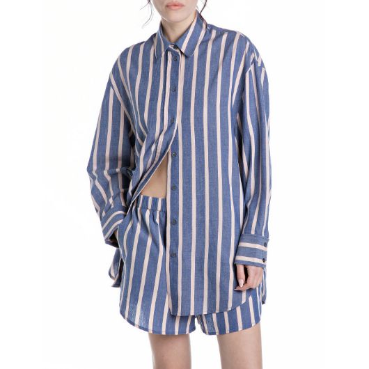 Снимка на REPLAY WOMEN'S LONG STRIPED SHIRT