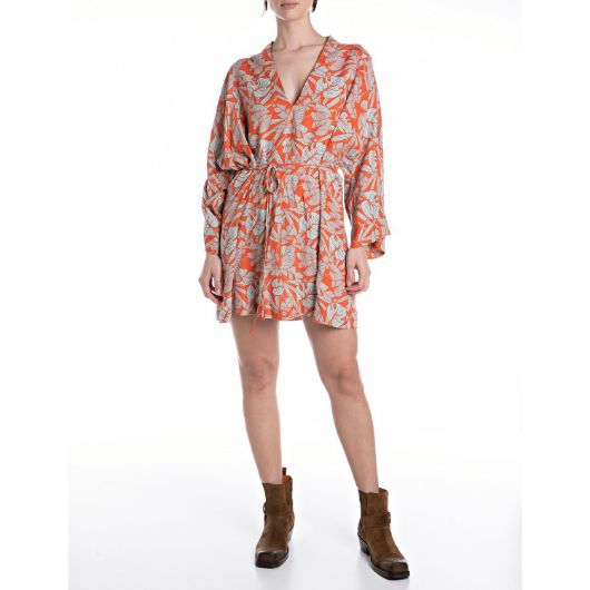 Снимка на REPLAY WOMEN'S MINI KIMONO DRESS IN VISCOSE