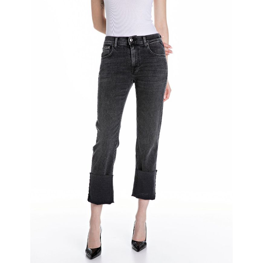 Снимка на REPLAY WOMEN'S AKEME STRAIGHT-FIT JEANS IN 11 OZ COMFORT DENIM