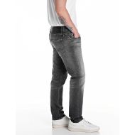 Снимка на REPLAY MEN'S WILLBI REGULAR-FIT JEANS IN 12 OZ WHITE WEFT BLACK POWER STRETCH DENIM