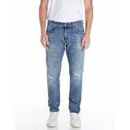 Снимка на REPLAY MEN'S WILLBI REGULAR-FIT JEANS IN 12 OZ RED CAST INDIGO COMFORT DENIM