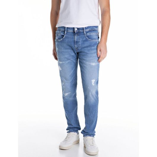 Снимка на REPLAY MEN'S ANBASS SLIM-FIT 573 ECO JEANS IN SUPER STRETCH DENIM