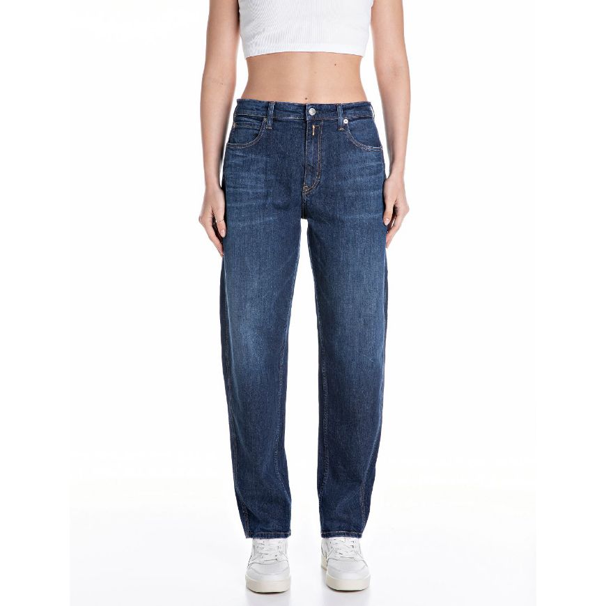 Снимка на REPLAY WOMEN'S KEIDA BALLOON-FIT JEANS IN 10.5 OZ SUPER STRETCH DENIM