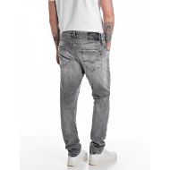 Снимка на REPLAY MEN'S MICKYM SLIM-FIT JEANS IN 12 OZ WHITE WEFT BLACK POWER STRETCH DENIM