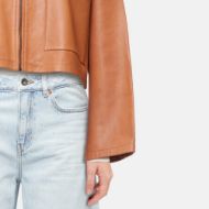 Снимка на DRYKORN WOMEN'S ELSTOW SHORT OVERSIZED BOX JACKET IN NAPPA LEATHER