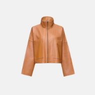 Снимка на DRYKORN WOMEN'S ELSTOW SHORT OVERSIZED BOX JACKET IN NAPPA LEATHER