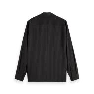 Picture of SCOTCH&SODA MEN'S RELAXED FIT JACQUARD SATEEN SHIRT IN BLACK 2