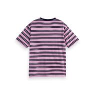 Снимка на SCOTCH&SODA MEN'S STRIPE YARN-DYED RELAXED FIT T-SHIRT IN DARK PINK