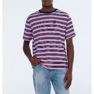 Снимка на SCOTCH&SODA MEN'S STRIPE YARN-DYED RELAXED FIT T-SHIRT IN DARK PINK