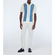 Снимка на SCOTCH&SODA MEN'S STRUCTURED KNITTED STRIPED POLO IN WHITE/PASTEL