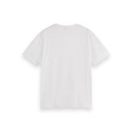 Снимка на SCOTCH&SODA MEN'S RAW EDGE RELAXED FIT T-SHIRT IN WHITE/PASTEL