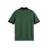 Снимка на SCOTCH&SODA MEN'S STRUCTURED KNITTED SOLID POLO IN DARK GREEN