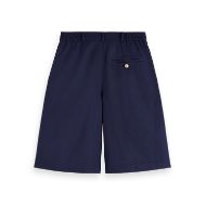 Снимка на SCOTCH&SODA WOMEN'S GABARDINE TWILL A-LINE PLEAT FRONT SHORT IN NAVY