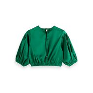 Снимка на SCOTCH&SODA WOMEN'S CROPPED TOP IN BRIGHT GREEN