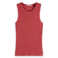 Снимка на SCOTCH&SODA WOMEN'S RIB RACER TANK IN DUSTY RED