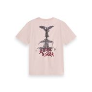 Снимка на SCOTCH&SODA WOMEN'S FRONT BACK ARTWORK REGULAR T-SHIRT IN SHIRTING PINK