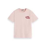 Снимка на SCOTCH&SODA WOMEN'S FRONT BACK ARTWORK REGULAR T-SHIRT IN SHIRTING PINK