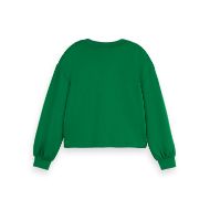 Снимка на SCOTCH&SODA WOMEN'S V-NECK MODAL SWEATSHIRT IN BRIGHT GREEN