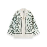 Снимка на SCOTCH&SODA WOMEN'S OVERSIZED PLACED PRINT SHIRT IN NIEUW AMSTERDAM CITY SOFT ICE