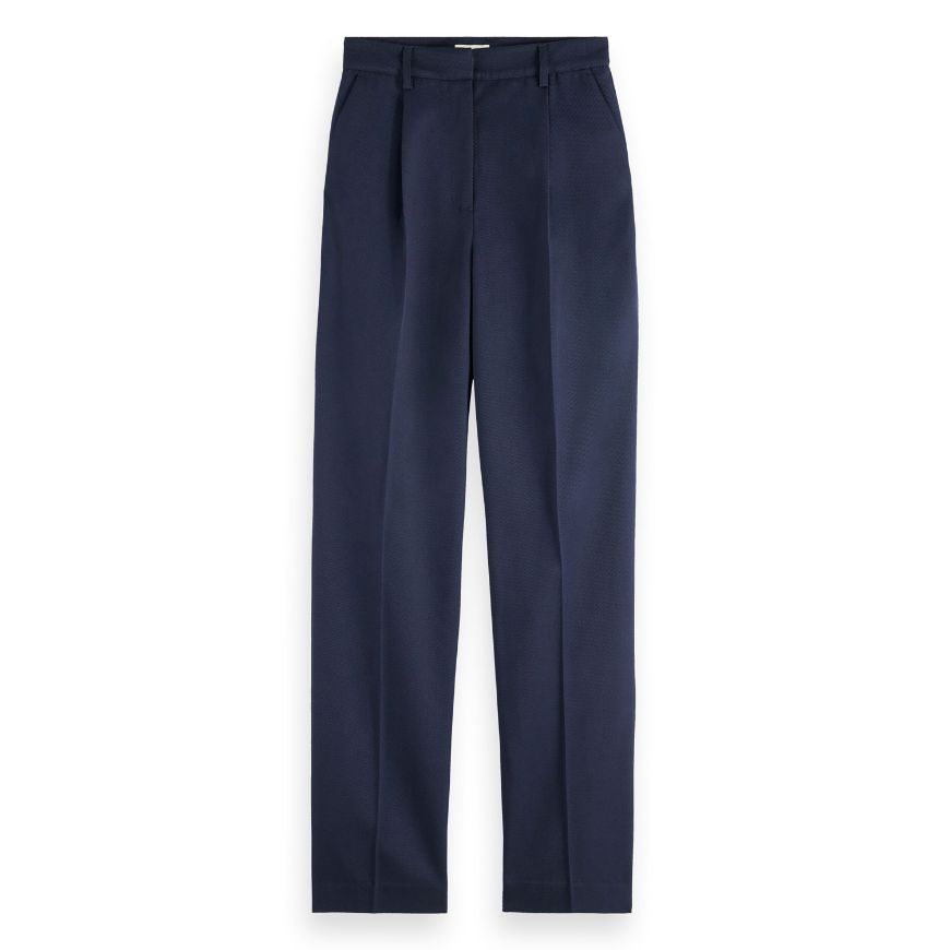 Снимка на SCOTCH&SODA WOMEN'S ROBYN RELAXED TAPERED LEG GABARDINE TWILL PANT IN NAVY