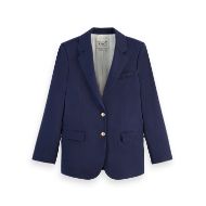 Снимка на SCOTCH&SODA WOMEN'S BOYFRIEND GABARDINE TWILL BLAZER IN NAVY