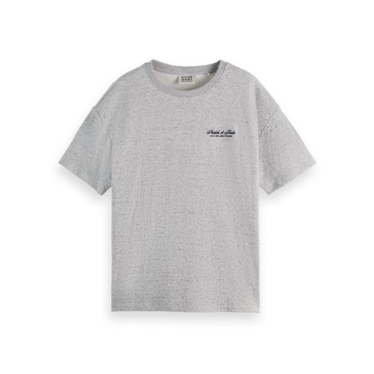 Снимка на SCOTCH&SODA MEN'S BONDED LOOSE FIT T-SHIRT IN LIGHT PASTEL GREY