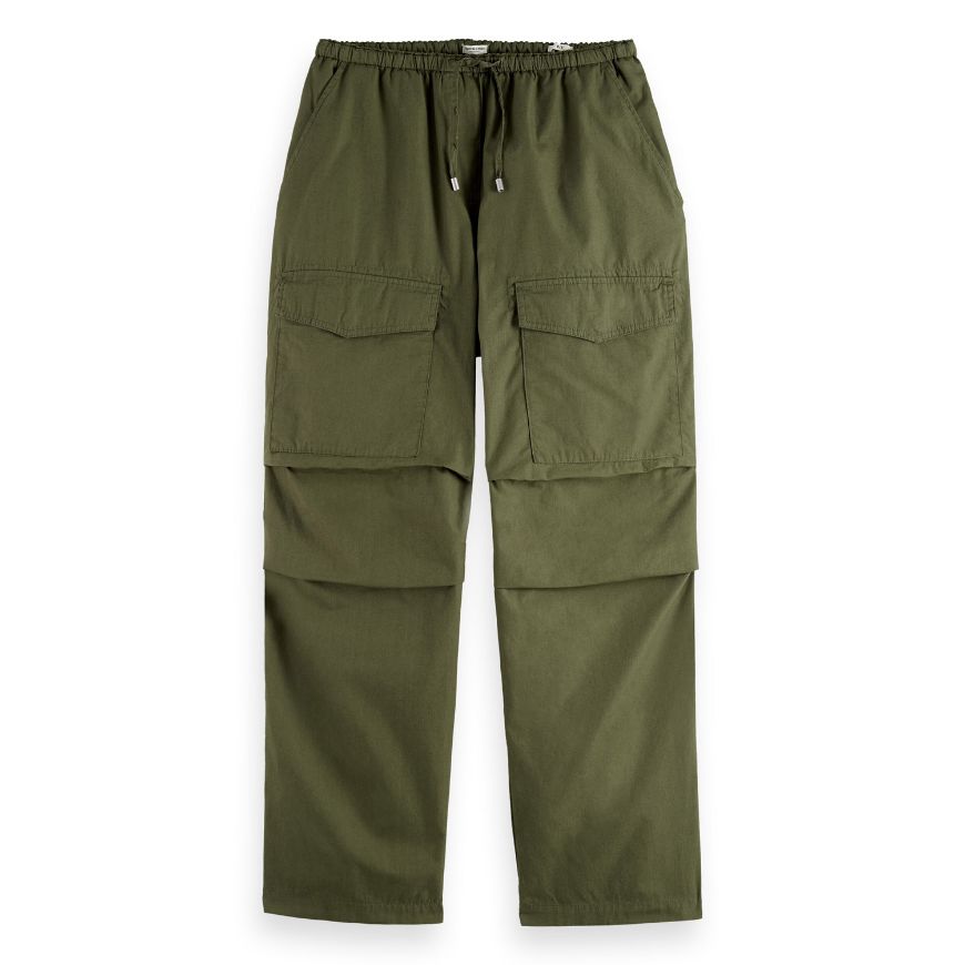 Снимка на SCOTCH&SODA WOMEN'S IVY MID-RISE WIDE-LEG CARGO PANT IN CLASSIC GREEN